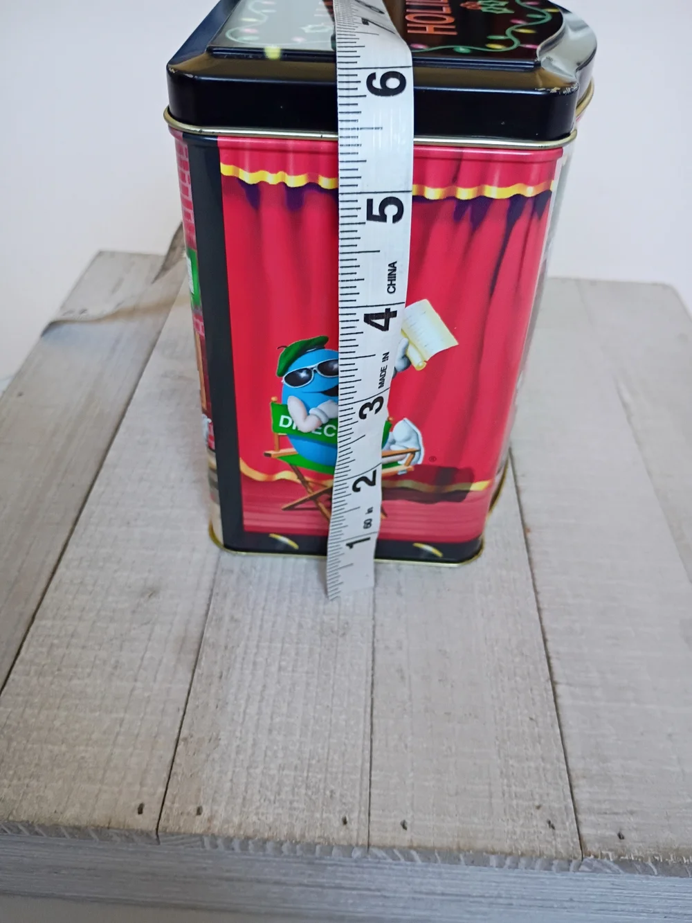 Vintage 1998 M&M's Christmas Tin Limited Edition Village Series Theater No 07